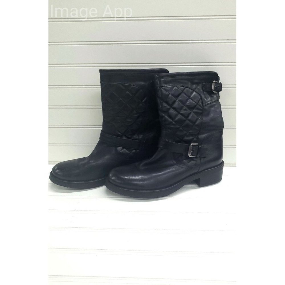 NWOB Aquatalia Lynn Quilted Moto Buckle Boot